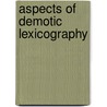 Aspects of demotic lexicography by Vleeming
