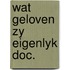 Wat geloven zy eigenlyk doc.
