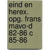 Eind en herex. opg. frans mavo-d 82-86 c 85-86 by Unknown