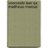 Voorzeide leer qa mattheus-marcus