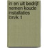 In en uit bedrijf nemen koude installaties ITM/K 1