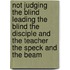 Not judging The blind leading the blind The disciple and the teacher The speck and the beam
