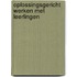 Oplossingsgericht werken met leerlingen