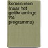 Komen eten (naar het gelijknaminge VT4 programma)