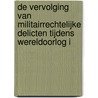 De vervolging van militairrechtelijke delicten tijdens wereldoorlog I door Stanislas Horvat