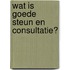 Wat is goede steun en consultatie?
