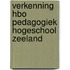 Verkenning HBO Pedagogiek Hogeschool Zeeland