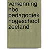 Verkenning HBO Pedagogiek Hogeschool Zeeland door K.P. van Vliet