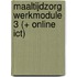 Maaltijdzorg werkmodule 3 (+ online ICT)