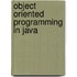 Object oriented programming in Java