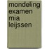 Mondeling Examen Mia Leijssen