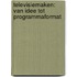 Televisiemaken: van idee tot programmaformat