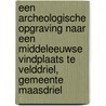 Een archeologische opgraving naar een middeleeuwse vindplaats te Velddriel, gemeente Maasdriel by J. van Renswoude