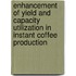 Enhancement of yield and capacity utilization in instant coffee production