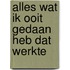 Alles wat ik ooit gedaan heb dat werkte