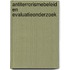 Antiterrorismebeleid en evaluatieonderzoek