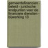 Gemeentefinancien - Beleid - Juridische knelpunten voor de financiele diensten - bijwerking 13