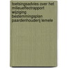 Toetsingsadvies over het milieueffectrapport Wijziging bestemmingsplan paardenhouderij Lemele door Commissie voor de m.e.r.