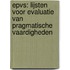 EPVs: Lijsten voor Evaluatie van Pragmatische Vaardigheden