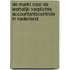 De markt voor de wettelijk verplichte accountantscontrole in Nederland