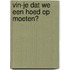 Vin-je dat we een hoed op moeten?