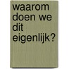 Waarom doen we dit eigenlijk? by Michiel van der Molen