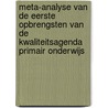 Meta-analyse van de eerste opbrengsten van de Kwaliteitsagenda Primair Onderwijs door M. van Vijfeijken