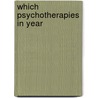 Which psychotherapies in year door Jean Cottraux