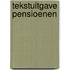 Tekstuitgave Pensioenen