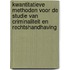 Kwantitatieve methoden voor de studie van criminaliteit en rechtshandhaving