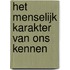 Het menselijk karakter van ons kennen