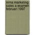 Nima marketing sales A examen februari 1997