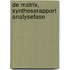 De MATRIX, syntheserapport analysefase