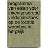 Programma van Eisen voor Inventariserend Veldonderzoek op de locatie Woonbos in Bergeijk door D. Sam