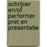 Schrijver en/of performer pret en presentatie