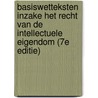 Basiswetteksten inzake het recht van de intellectuele eigendom (7e editie) door Hendrik Vanhees