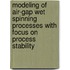 Modeling of air-gap wet spinning processes with focus on process stability