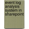 Event log analysis system in Sharepoint by H. Huang