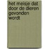 Het meisje dat door de dieren gevonden wordt