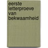 Eerste letterproeve van bekwaamheid by Unknown