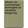 Teksten en commentaar Woningwet en verwante wetgeving by J. in 'T. Hout
