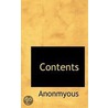 Contents by . Anonmyous