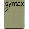 Syntax 2 door Wolfgang Sternefeld