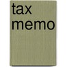 Tax Memo door Onbekend