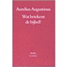 Wat betekent de bijbel? door Aurelius Augustinus