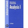 Analysis 1 door Martin Barner