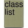 Class List door Onbekend