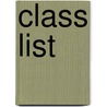 Class List by Unknown