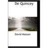 De Quincey door Ma David Masson