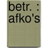 Betr. : AFko's